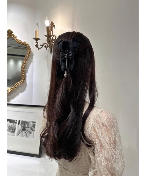 EATME（イートミー）の「ベロアリボンバンスクリップ（バレッタ/ヘアクリップ・レディース・ブラック・FREE）」の14枚目の写真