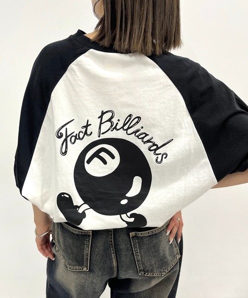 WHO'S WHO gallery(フーズフーギャラリー)の「COOPER FACTビリヤードラグラン半袖ビッグTEE(Tシャツ/カットソー・レディース・ブラック×ホワイト/ブラック×グレー/ネイビー×ホワイト・FREE)」の5枚目の写真