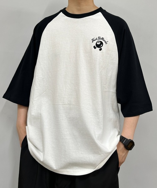 WHO'S WHO gallery(フーズフーギャラリー)の「COOPER FACTビリヤードラグラン半袖ビッグTEE(Tシャツ/カットソー・レディース・ブラック×ホワイト/ブラック×グレー/ネイビー×ホワイト・FREE)」の7枚目の写真