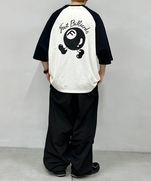 WHO'S WHO gallery(フーズフーギャラリー)の「COOPER FACTビリヤードラグラン半袖ビッグTEE(Tシャツ/カットソー・レディース・ブラック×ホワイト/ブラック×グレー/ネイビー×ホワイト・FREE)」の10枚目の写真