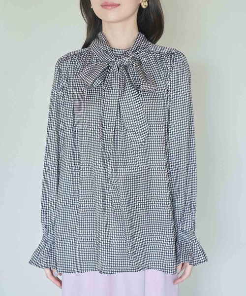 VIS（ビス）の「【2WAY】割繊リボンボウタイブラウス（シャツ/ブラウス・レディース・ネイビー/ブラウン系その他/キナリ/ホワイト系その他5・FREE）」の21枚目の写真