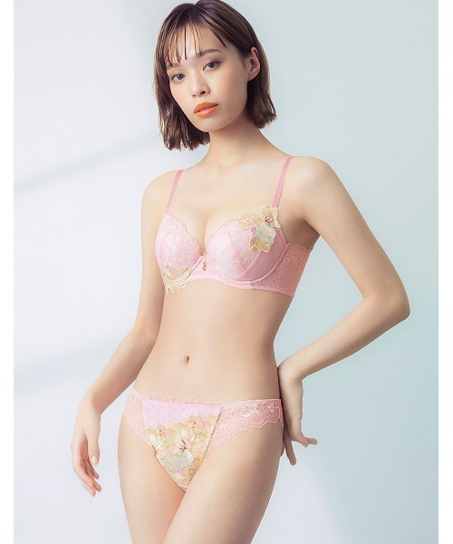 Wing Lesiage(ウイングレシアージュ)の「ペアショーツ Tバック 「2860シリーズ」(ショーツ・レディース・スモークピンク/クリーム/パープル/グレイッシュブルー/ターコイズブルー/ワインレッド・M)」の8枚目の写真
