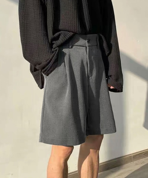 Theater code（シアターコード）の「tuck short/タックショーツ（スラックス・メンズ・ブラック/ダークグレー・S/M/L）」の8枚目の写真