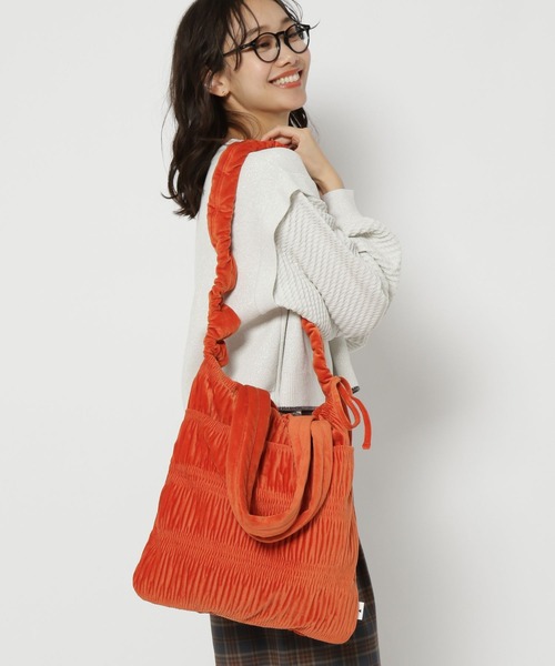 niko and...(ニコアンド)の「オリジナルギャザー2WAYトートバッグ(トートバッグ・レディース・オレンジ/ブラック/ブルー・0)」の3枚目の写真