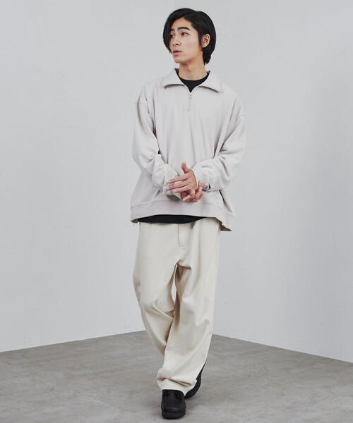 coen（コーエン）の「ビッグシルエットハーフジッププルオーバー（スウェット・メンズ・ホワイト/ライトグレー/ネイビー・M/L/XL）」の10枚目の写真