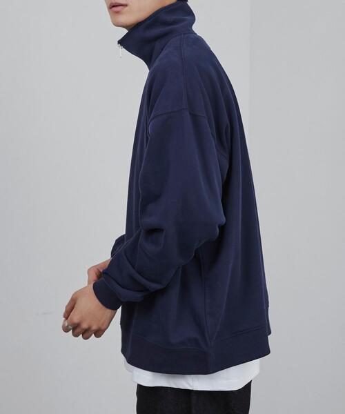 coen（コーエン）の「ビッグシルエットハーフジッププルオーバー（スウェット・メンズ・ホワイト/ライトグレー/ネイビー・M/L/XL）」の14枚目の写真