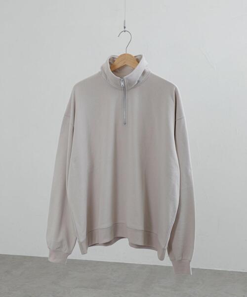 coen（コーエン）の「ビッグシルエットハーフジッププルオーバー（スウェット・メンズ・ホワイト/ライトグレー/ネイビー・M/L/XL）」の17枚目の写真