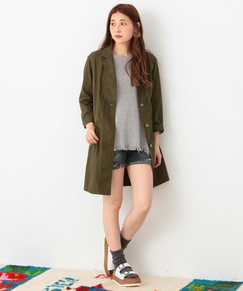 Another Edition(アナザーエディション)の「タイプライターミリタリージャケット/AEBC TYPEWRITER MILTRY◆(ミリタリージャケット・レディース・オリーブ・フリ-)」の1枚目の写真