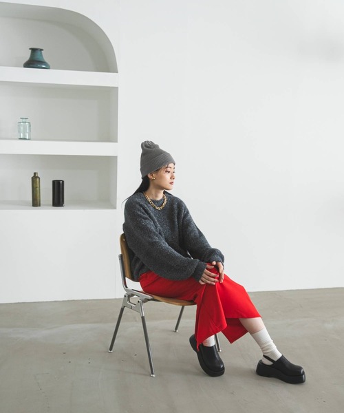 bohmal（ボマール）の「ラメニットトップス（ニット/セーター・レディース・グレー/オフホワイト/ネイビー・FREE）」の20枚目の写真