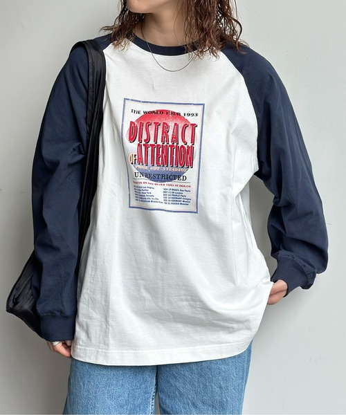 CPCM(シーピーシーエム)の「ツアーロゴラグランロンT(Tシャツ/カットソー・メンズ・オフホワイト/チャコールグレー/ホワイト・FREE)」の2枚目の写真