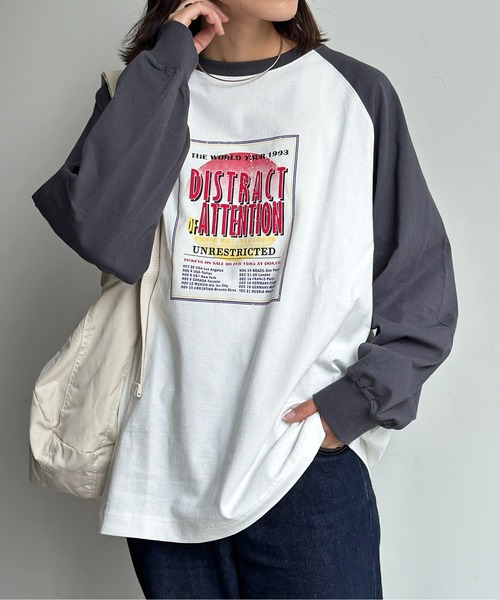 CPCM(シーピーシーエム)の「ツアーロゴラグランロンT(Tシャツ/カットソー・メンズ・オフホワイト/チャコールグレー/ホワイト・FREE)」の3枚目の写真