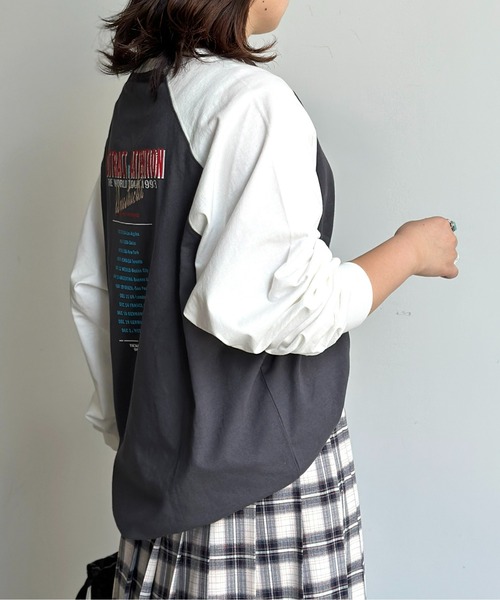 CPCM(シーピーシーエム)の「ツアーロゴラグランロンT(Tシャツ/カットソー・メンズ・オフホワイト/チャコールグレー/ホワイト・FREE)」の16枚目の写真