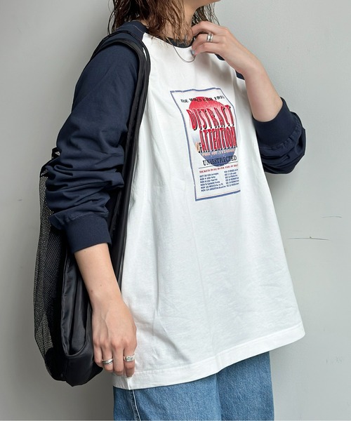CPCM(シーピーシーエム)の「ツアーロゴラグランロンT(Tシャツ/カットソー・メンズ・オフホワイト/チャコールグレー/ホワイト・FREE)」の6枚目の写真