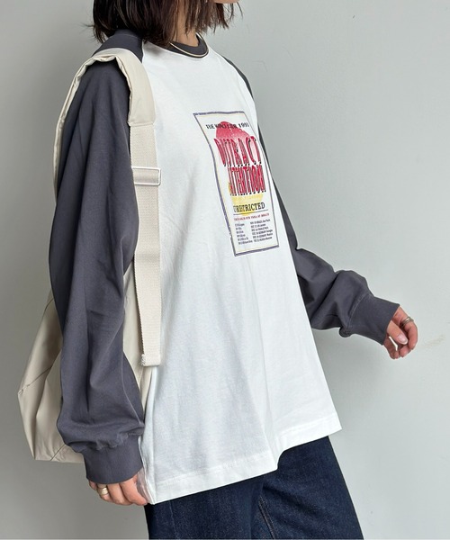 CPCM(シーピーシーエム)の「ツアーロゴラグランロンT(Tシャツ/カットソー・メンズ・オフホワイト/チャコールグレー/ホワイト・FREE)」の7枚目の写真
