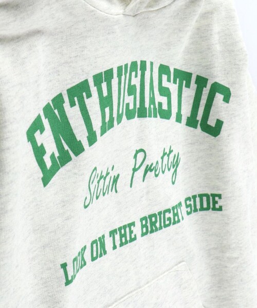 BRANSHES（ブランシェス）の「フード付きミニ丈ワンピース（ワンピース・キッズ・チャコールグレー/キナリ・90/130/150/100/120/140/110）」の12枚目の写真