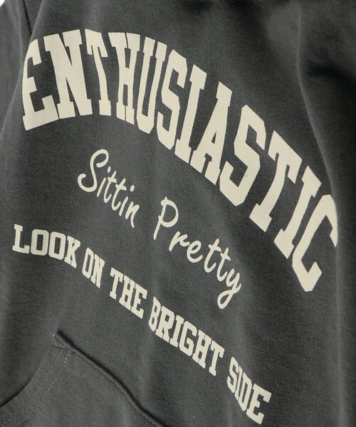 BRANSHES（ブランシェス）の「フード付きミニ丈ワンピース（ワンピース・キッズ・チャコールグレー/キナリ・90/130/150/100/120/140/110）」の22枚目の写真