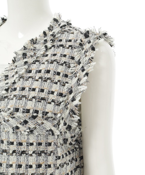 candy tweed vest/black | maison de Dolce.