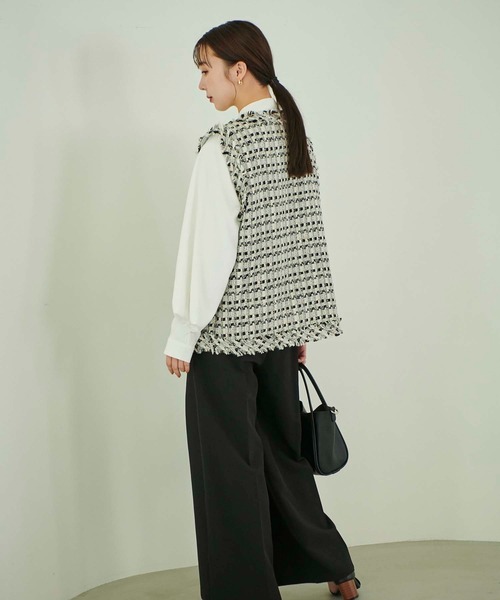 fifth（フィフス）の「チェックツイードベスト（ベスト・レディース・グレー/ブラック・M）」の11枚目の写真