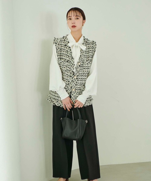 fifth（フィフス）の「チェックツイードベスト（ベスト・レディース・グレー/ブラック・M）」の10枚目の写真