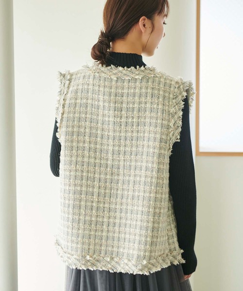 fifth（フィフス）の「チェックツイードベスト（ベスト・レディース・グレー/ブラック・M）」の14枚目の写真