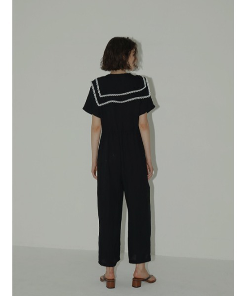 AMAIL（アマイル）の「Big collar coverall（つなぎ/オールインワン・レディース・ブラック・FREE）」の4枚目の写真
