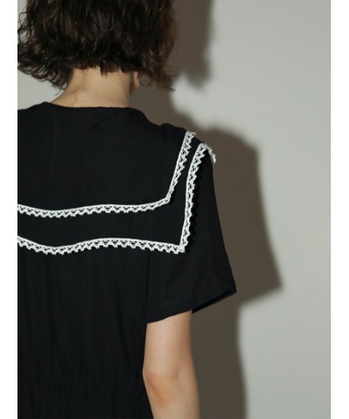 AMAIL（アマイル）の「Big collar coverall（つなぎ/オールインワン・レディース・ブラック・FREE）」の7枚目の写真