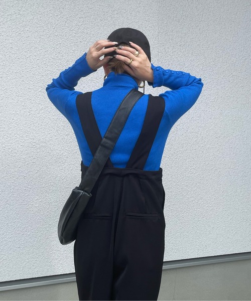 y/m by misato（イムバイミサト）の「袖ボタンハイネックニットトップス（ニット/セーター・レディース・ブルー/ブラック/マルチ/アイボリー・FREE）」の20枚目の写真