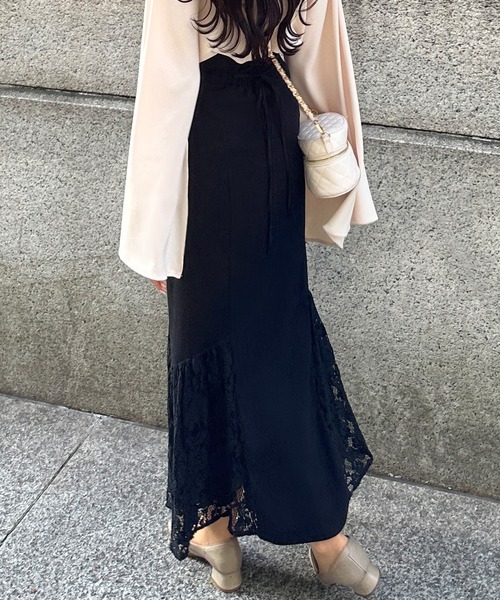 junoah(ジュノア)の「サイドレースマーメイドスカート(スカート・レディース・ブラウン/ベージュ/ブラック・LARGE/SMALL/MEDIUM)」の6枚目の写真
