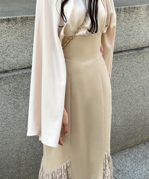 junoah(ジュノア)の「サイドレースマーメイドスカート(スカート・レディース・ブラウン/ベージュ/ブラック・LARGE/SMALL/MEDIUM)」の7枚目の写真