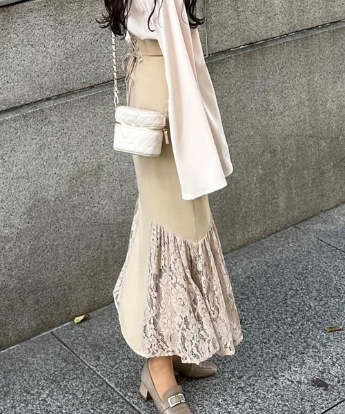 junoah(ジュノア)の「サイドレースマーメイドスカート(スカート・レディース・ブラウン/ベージュ/ブラック・LARGE/SMALL/MEDIUM)」の10枚目の写真