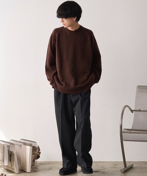 WYM BULKY FINE WOOL KNIT Mサイズ チャコール WYM LIDNM BULKY FINE WOOL KNIT Mサイズ - メルカリ