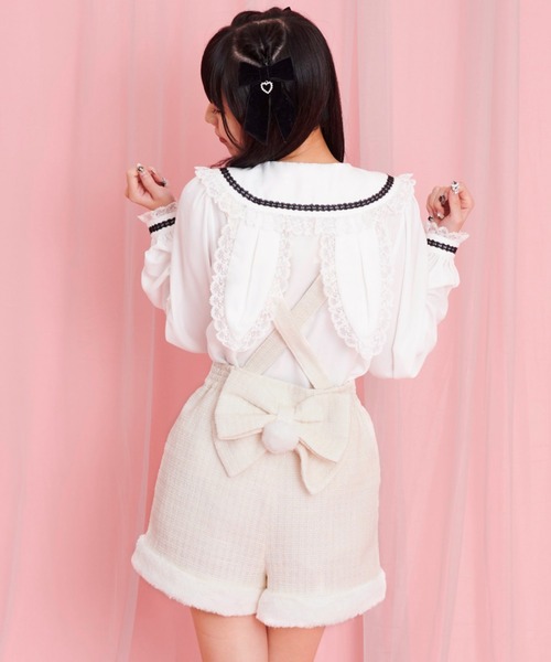 Secret Honey(シークレットハニー)の「うさぎしっぽ裾ファーパンツ(その他パンツ・レディース・グレー/キナリ・MEDIUM)」の5枚目の写真
