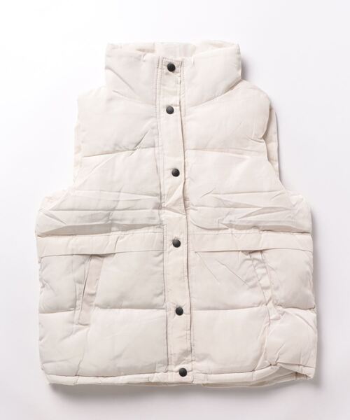 Ritzy（リッツィー）の「オーバーサイズ スタンドカラー エコダウンベスト（ダウンベスト・レディース・ブラック/ホワイト・M/L）」の20枚目の写真