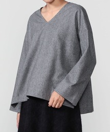 LE GLAZIK | LE GLAZIK | ウーレンフランネル Vネックプルオーバー WOMEN(その他トップス)