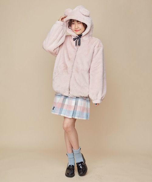 JENNI love（ジェニィラブ）の「【洗える】エコファーくま耳ブルゾン（ブルゾン・キッズ・ブラック/ピンク/ベージュ・160cm/150cm/130cm/140cm）」の14枚目の写真