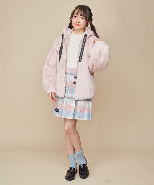 JENNI love（ジェニィラブ）の「【洗える】エコファーくま耳ブルゾン（ブルゾン・キッズ・ブラック/ピンク/ベージュ・160cm/150cm/130cm/140cm）」の19枚目の写真