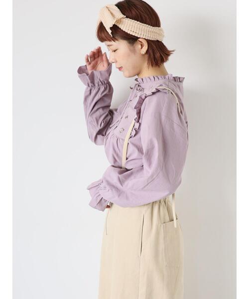 ehka sopo（エヘカソポ）の「【Maison SAJOU】刺繍ブラウス（シャツ/ブラウス・レディース・ラベンダー/ライトベージュ/オフホワイト・F）」の21枚目の写真