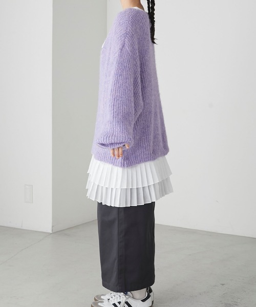 forksy.】マルチウェイディープVネックニットプルオーバー（ニット