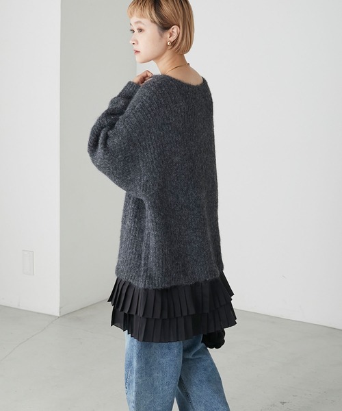forksy.(フォルクシー)の「【forksy.】マルチウェイディープVネックニットプルオーバー(ニット/セーター・レディース・アイボリー/パープル/グレー・FREE)」の19枚目の写真
