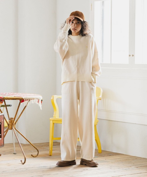 NUMERALS(ヌメラルズ)の「【Girls in NUMERALS】ニットパンツ(その他パンツ・レディース・ブラック/ホワイト/ライトグリーン・FREE)」の9枚目の写真