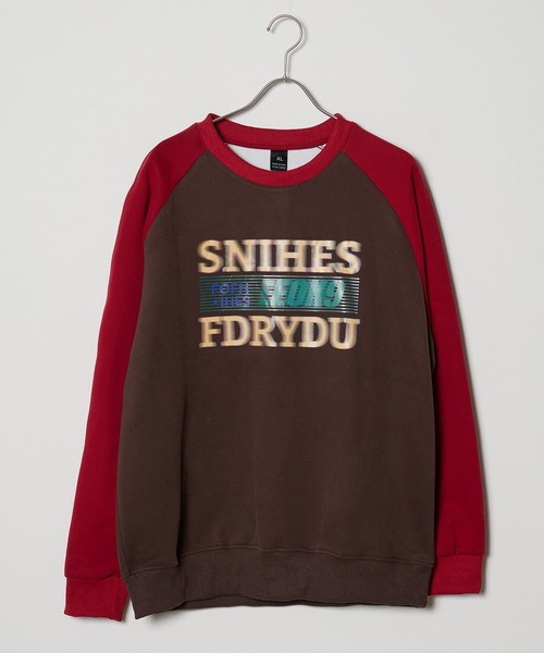 ▲COLOR SCHEME RAGLAN SWEAT/配色ラグランスウェット 古着風（スウェット）｜ROOPTOKYO（ループトウキョウ）