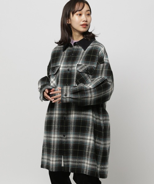 niko and...（ニコアンド）の「CPOチェックシャツワンピース（シャツワンピース・レディース・チャコール/レッド/アイボリー・FREE）」の15枚目の写真