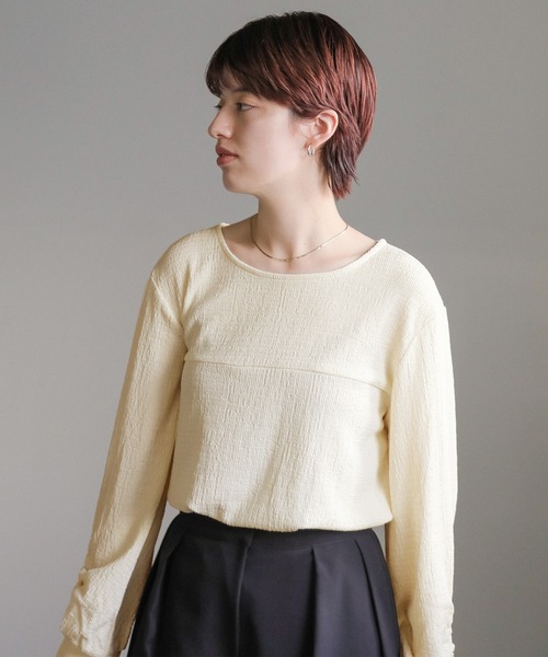 セール】【ZOZO限定】シャーリングスリットカフストップス（Tシャツ