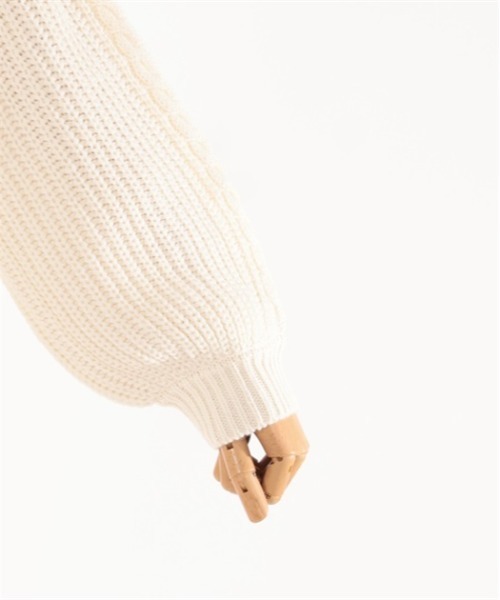 axes femme(アクシーズファム)の「W編み上げニットチュニック(チュニック・レディース・キナリ/ピンク/チャコール/ラベンダー/サックスブルー・FREE)」の12枚目の写真