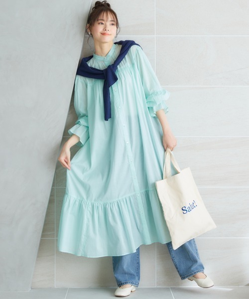 miclat（ミクラ）の「大きいサイズ　Vネックオーバーサイズニット　miclat（ニット/セーター・レディース・ネイビー/ライトピンク・4L/5L/3L/LL/L）」の10枚目の写真