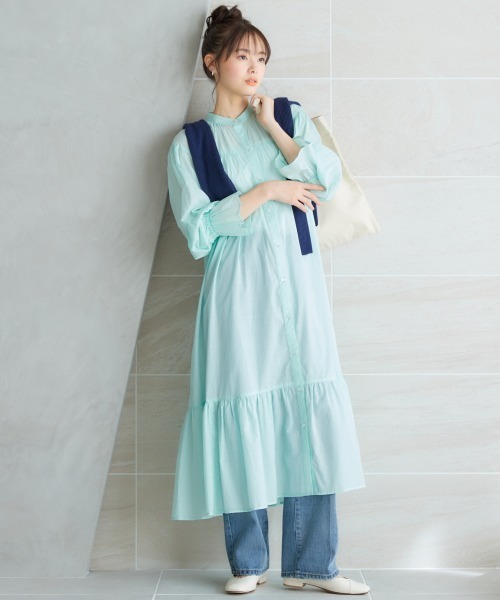 miclat（ミクラ）の「大きいサイズ　Vネックオーバーサイズニット　miclat（ニット/セーター・レディース・ネイビー/ライトピンク・4L/5L/3L/LL/L）」の21枚目の写真