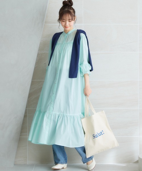 miclat（ミクラ）の「大きいサイズ　Vネックオーバーサイズニット　miclat（ニット/セーター・レディース・ネイビー/ライトピンク・4L/5L/3L/LL/L）」の9枚目の写真