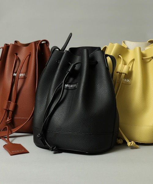 MILKFED.(ミルクフェド)の「DRAWSTRING SHOULDER BAG(ショルダーバッグ・レディース・ブラック/イエロー/ブラウン・ONE SIZE)」の16枚目の写真