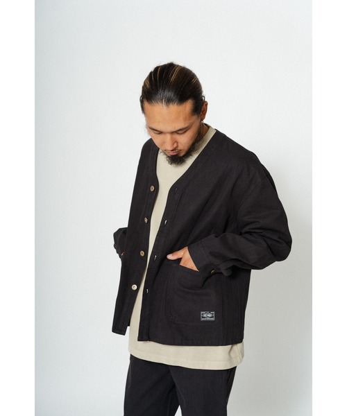 BIG MIKE エンジニアジャケット ヘリンボーン ノーカラー コットン XL BIG MIKE エンジニアジャケット ヘリンボーン ノーカラー コットン XL