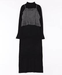 SNIDEL | チュール&ニットワンピース(ワンピース)